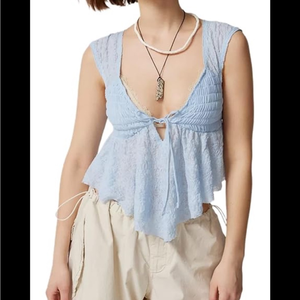 Urban Outfitters Light Blue Sleeveless Top